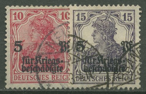 Deutsches Reich 1919 Kriegsbeschädigtenhilfe 105/06 gestempelt