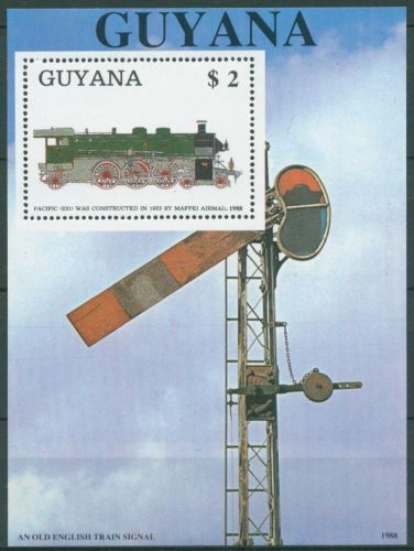 Guyana 1989 Eisenbahn Lokomotive Block 36 postfrisch (C63411)