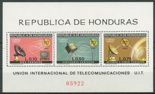 Honduras 1968 ITU Raumfahrt Rakete Satelliten Block 11 postfrisch (C63420)