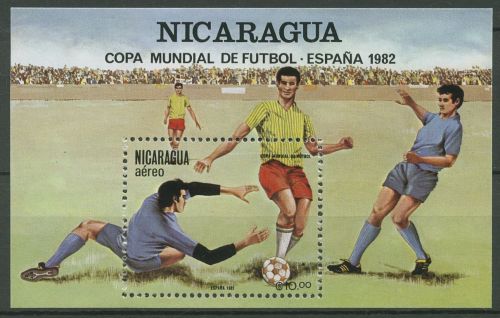 Nicaragua 1982 Fußball-WM Spanien Block 142 postfrisch (C94385)