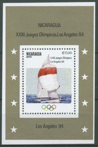 Nicaragua 1983 Olympische Sommerspiele Segeln Block 147 postfrisch (C63433)