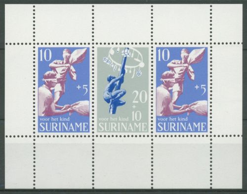 Surinam 1969 Voor het Kind Kinderspiele Block 9 postfrisch (C63449)