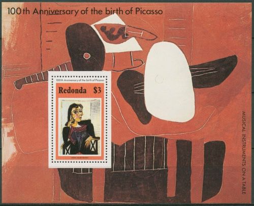 Antigua - Redonda 1981 Gemälde Pablo Picasso Block 12 postfrisch (C97283)