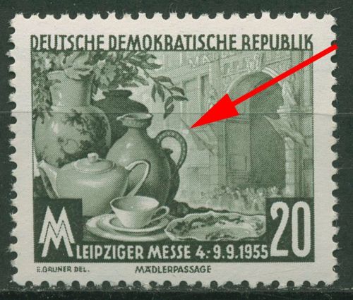 DDR 1955 Leipziger Herbstmesse mit Plattenfehler 480 F 41 postfrisch