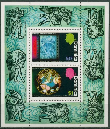 Dominica 1973 Meteorologie WMO Wetterkarte Block 17 postfrisch (C97242)