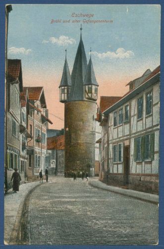 Eschwege Brühl und alter Gefangenenturm, ungebraucht (AK4802)