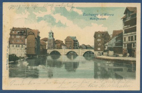 Eschwege an der Werra Mühlgraben Altstadt, gelaufen 1900 (AK4788)