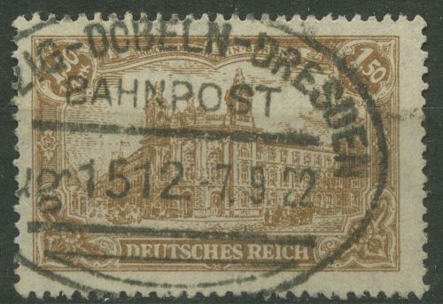 Deutsches Reich 1920 Reichspostamt Berlin 114 a mit Bahnpost-Stempel