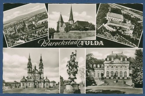 Barockstadt Fulda Dom Orangerie Kloster Frauenberg, ungebraucht (AK4745)