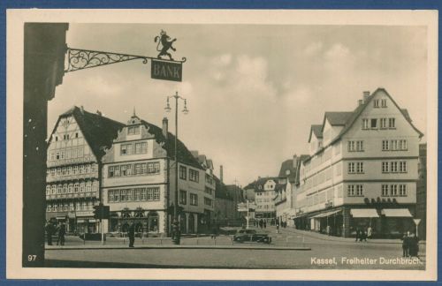Kassel Freiheiter Durchbruch, ungebraucht, Klebespuren (AK4725)