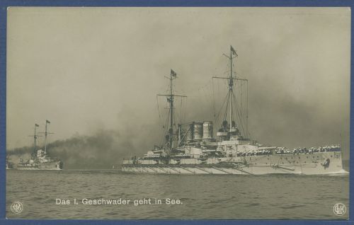 Das 1. Geschwader geht zur See, Kreuzer, ungebraucht (AK4683)