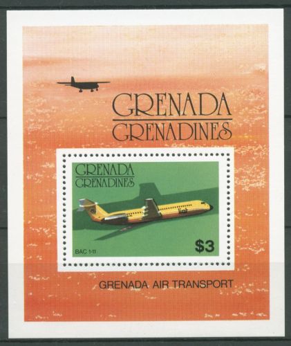 Grenada-Grenadinen 1976 Flugzeuge Block 22 postfrisch (C63603)