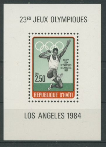 Haiti 1984 Olympische Sommerspiele Los Angeles Block 54 A postfrisch (C21950)