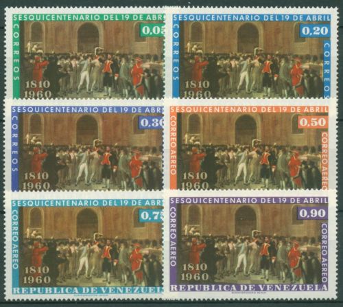 Venezuela 1960 Jahrestag der Revolution Gemälde 1352/57 postfrisch