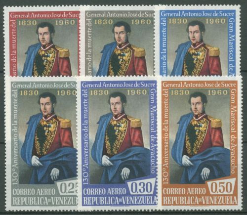 Venezuela 1960 General Antonio José de Sucre 1376/81 postfrisch