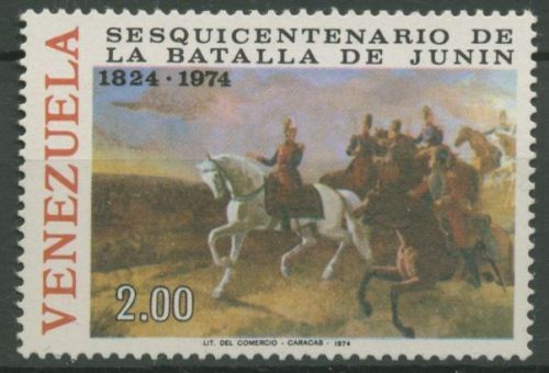 Venezuela 1974 150. Jahrestag der Schlacht von Junin, Pferde 1987 postfrisch