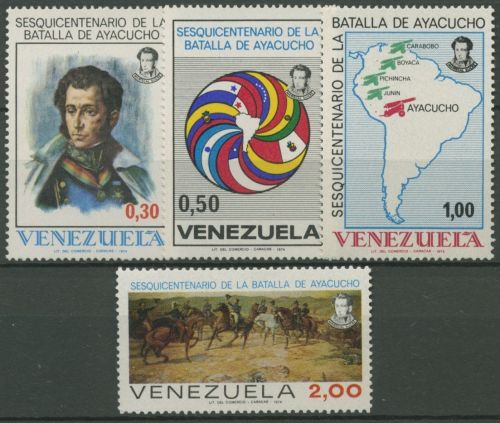 Venezuela 1974 150. Jahrestag der Schlacht von Ayacucho 1995/98 postfrisch