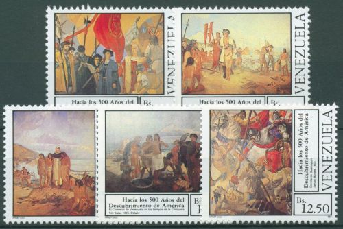 Venezuela 1987 Entdeckung Amerikas Gemälde 2472/76 postfrisch