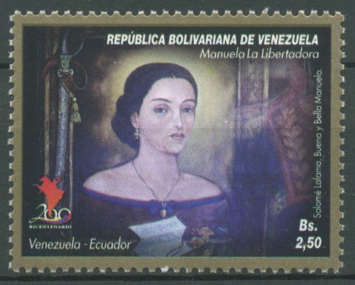 Venezuela 2010 Freiheitskämpferin Manuela Sáenz 4183 postfrisch