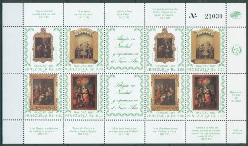 Venezuela 1987 Weihnachten Gemälde 2477/80 K postfrisch (C63703)