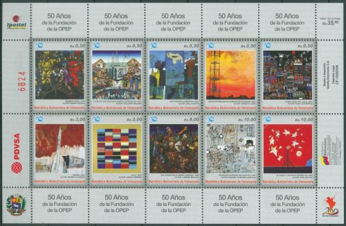 Venezuela 2010 OPEC Erdölförderung Gemälde 4232/41 K postfrisch (C63713)