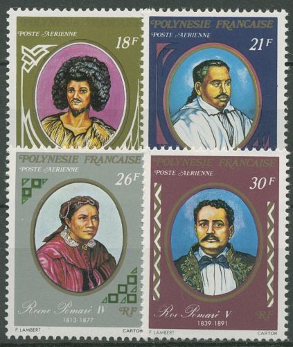 Französisch-Polynesien 1976 Könige der Pomaré-Dynastie 212/15 postfrisch