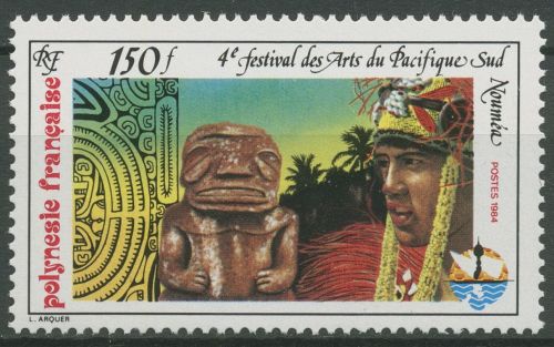 Französisch-Polynesien 1984 Kunstfestival Tiki Polynesier 413 postfrisch