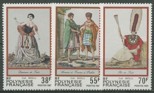 Französisch-Polynesien 1985 Trachten von Tahiti und Otahiti 431/33 postfrisch