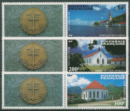 Französisch-Polynesien 1986 Evangelische Kirchen 467/69 ZF postfrisch