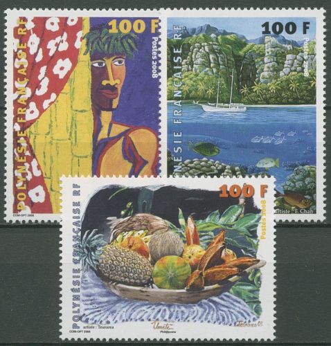 Französisch-Polynesien 2008 Gemälde Obstschale Küste 1031/33 postfrisch