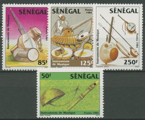 Senegal 1985 Musikinstrumente Flöte Trommeln 844/47 postfrisch