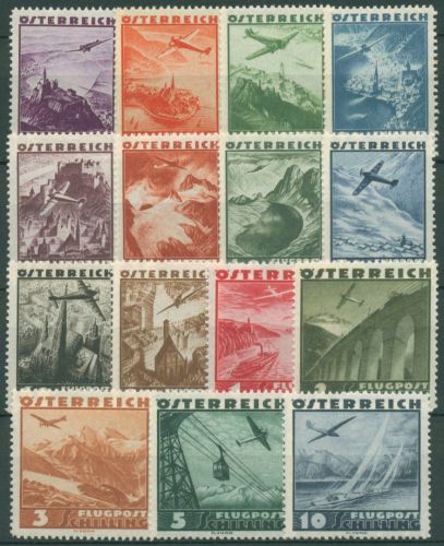 Österreich 1935 Flugzeug über Landschaften 598/12 mit Falz