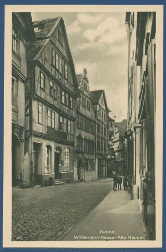 Kassel Wildemann-Gasse, ungebraucht, Klebespuren (AK4820)
