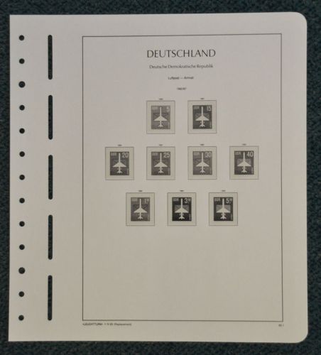 LEUCHTTURM Vordrucke DDR 1985/90 SF gebraucht, neuwertig (Z610)