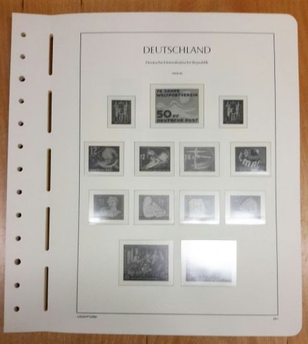 LEUCHTTURM Vordrucke DDR 1949/59 SF gebraucht, neuwertig (Z2355)