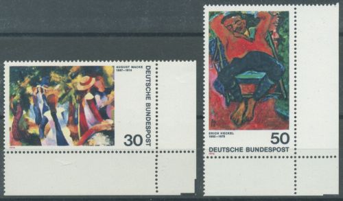 Bund 1974 Deutscher Espressionismus 816/17 Ecke 4 unten rechts postfrisch (E558)