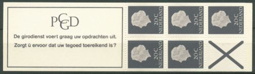 Niederlande 1968 Königin Juliana Markenheftchen MH 6 x postfrisch (C62220)