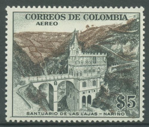 Kolumbien 1954 Las Lajaskirche Narino 683 postfrisch