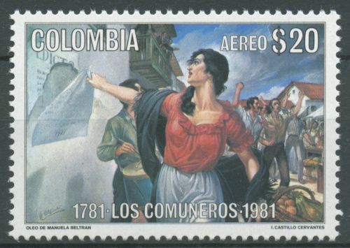 Kolumbien 1981 Comunero-Aufstand Manuela Beltran 1525 postfrisch