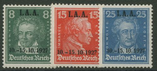 Dt. Reich 1927 Internationales Arbeitsamt 407/09 mit Neugummierung (R81138)