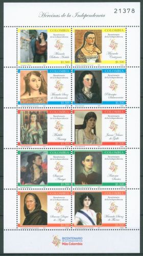 Kolumbien 2011 Unabhängigkeitskämpferinnen 2731/40 K postfrisch (C63728)