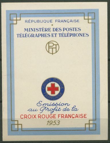 Frankreich 1953 Rotes Kreuz Markenheftchen 984/85 MH postfrisch (C81141)