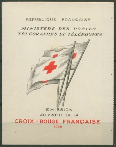 Frankreich 1955 Rotes Kreuz Markenheftchen 1077 MH postfrisch (C81143)