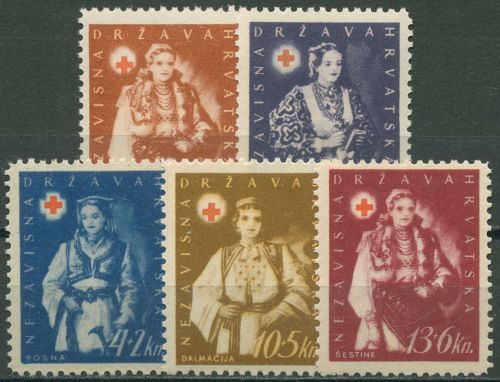 Kroatien 1942 Woche des Roten Kreuzes 86/90 postfrisch
