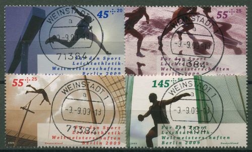 Bund 2009 Sporthilfe Leichtathletik-WM Berlin 2727/30 mit TOP-Stempel