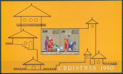 Sri Lanka 1990 Weihnachten Heilige Familie Block 44 postfrisch (C63737)