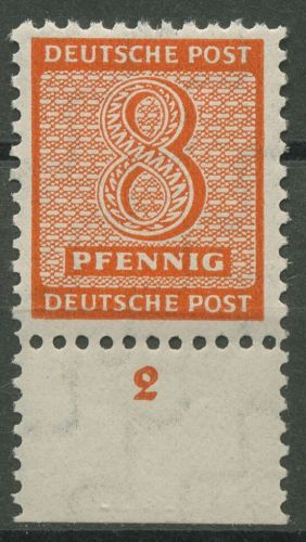 SBZ West-Sachsen 1945 Ziffern amtl. (Versuchs)-Zähnung 122 X postfrisch geprüft