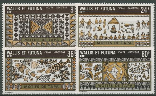 Wallis und Futuna 1975 Tapa-Stoffmuster 260/63 postfrisch