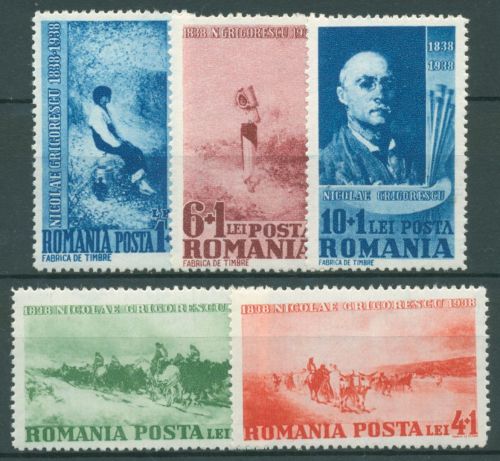 Rumänien 1938 Gemälde Nicolae Grigorescu 564/68 postfrisch