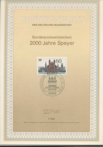 Bund Jahrgang 1990 Ersttagsblätter ETB komplett (XL9690)